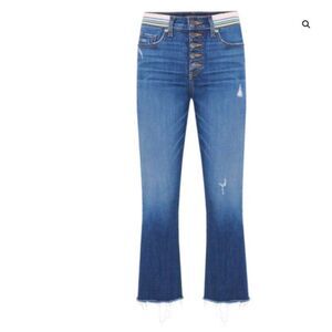 Veronica Beard Women's Carolyn 10" Baby Boot Raw Hem Button Fly Jeans  Size 27